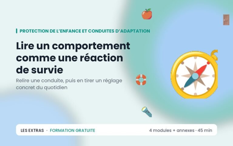 Lire un comportement comme une réaction de survie